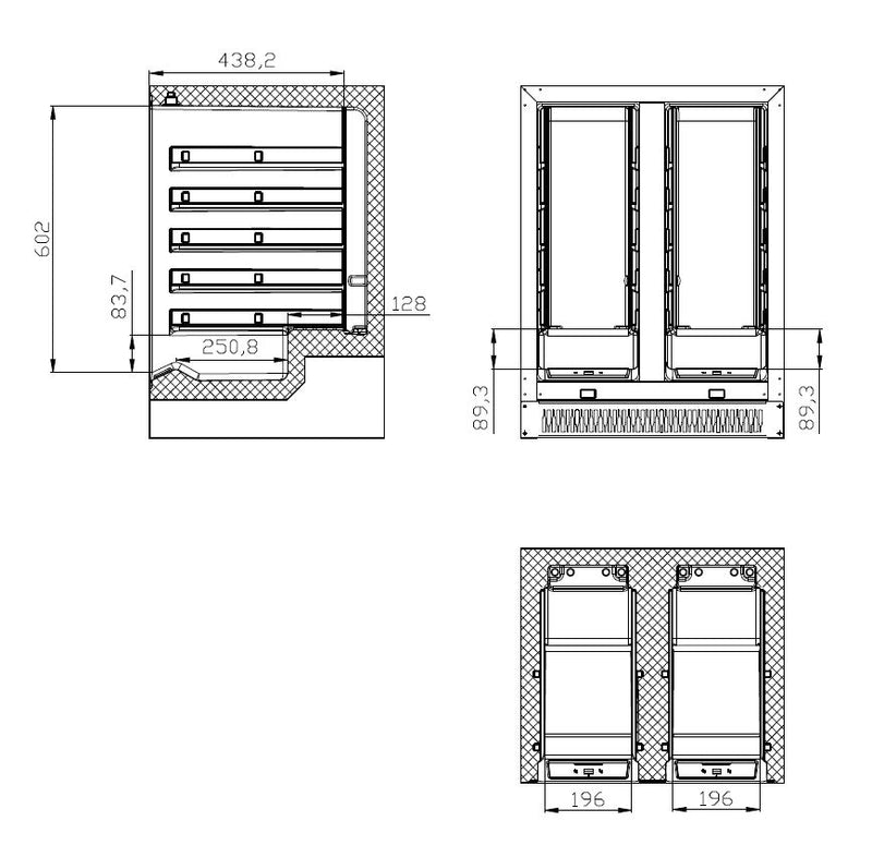 COMBISTEEL WINE REFRIGERATOR 100L DUAL ZONE 