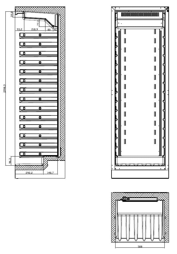 COMBISTEEL WINE REFRIGERATOR 325L SINGLE ZONE 