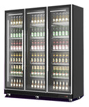 COMBISTEEL REFRIGERATOR 3 GLASS DOORS BLACK