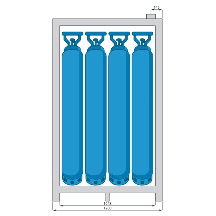 Ecosafe Sicherheitsschränke Typ 30 - EN 14470-2 für Gasflaschen - 2 Türen