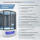 Tronitechnik steam shower whirlpool CHIOS 135x135