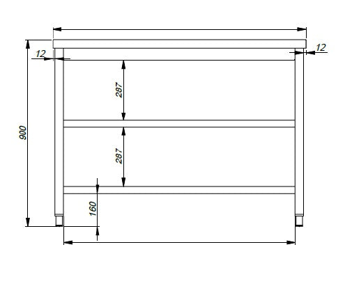 COMBISTEEL 600 WORK TABLE 2 LEVELS 1400 