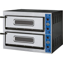 Stalgast GGF pizza oven with two chambers for 8 pizzas at 360 mm, 12 kW, 1010 x 850 x 750 mm (W x D x H)