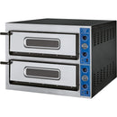 Stalgast GGF pizza oven with two chambers for 12 pizzas at 360 mm, 18 kW, 1010 x 1210 x 750 mm (W x D x H)