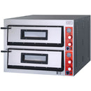 Stalgast GGF pizza oven with two chambers for 8 pizzas at 360 mm, 12 kW, 1010 x 850 x 750 mm (W x D x H)