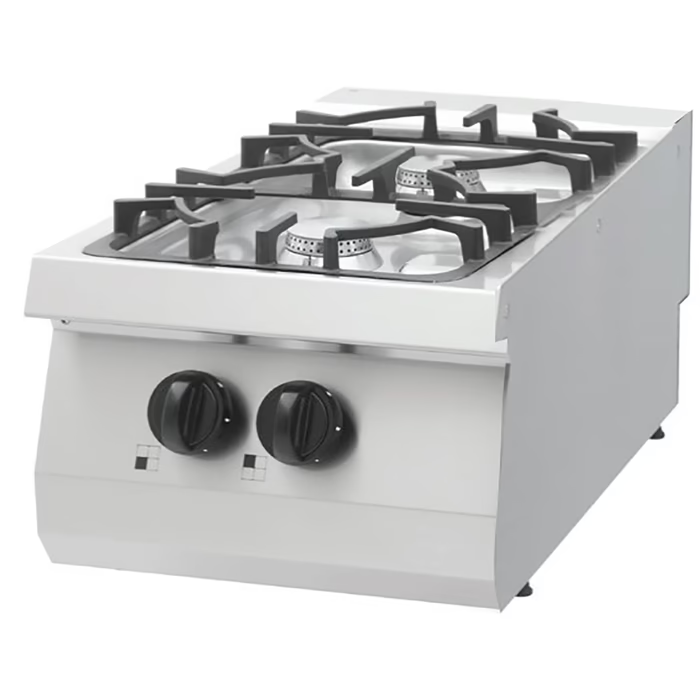 MAXIMA Gastro Heavy Duty Kochfeld - 2 Brenner - Einzeleinheit - 70 cm Tief - Gas - Gebraucht