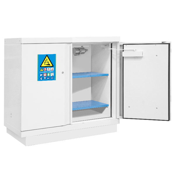 Ecosafe Niedrigsicherheitsschrank 90 Min Lithiumbatterien 2 Türen + 1 Feuerlöscher Ex100li + 2 Regale E35li