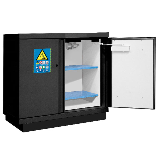 Ecosafe Sicherheitsschrank 90 Min Lithiumbatterien 2 Türen + 1 Feuerlöscher Ex100li + 2 Einlegeböden E35li