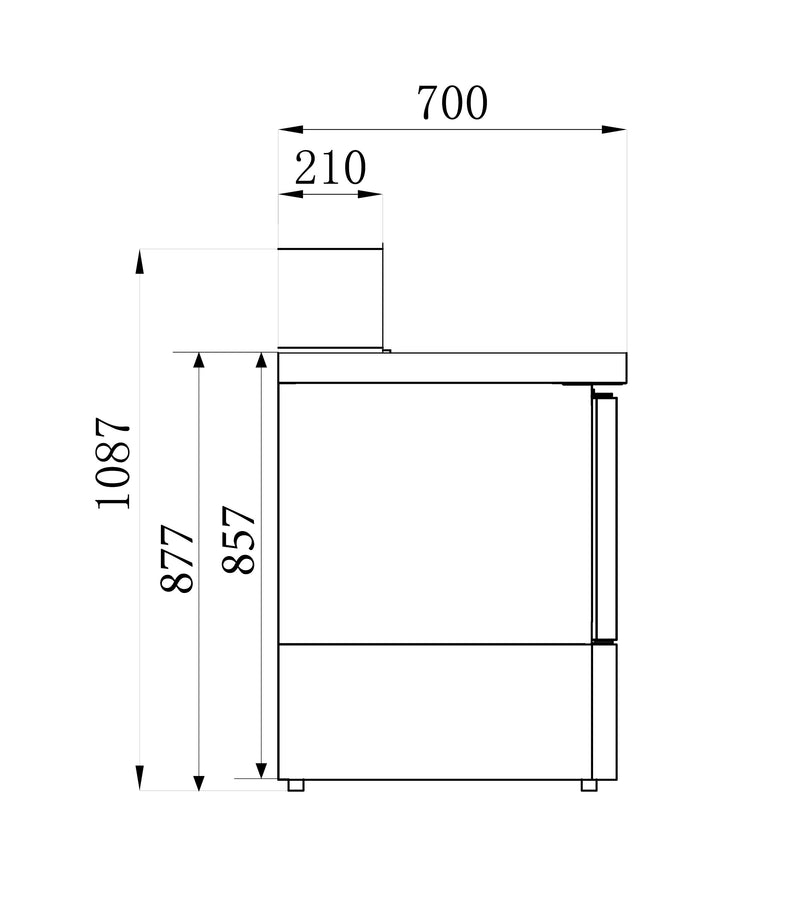 COMBISTEEL PIZZA TABLE 2 DOORS 