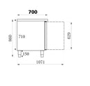 COMBISTEEL 700 TABLE RÉFRIGÉRÉE 3 PORTES 