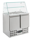 SALADETTE RÉFRIGÉRÉE COMBISTEEL AVEC 2 PORTES VITRÉES