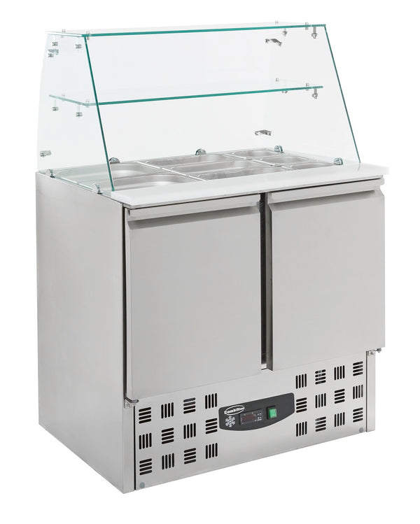 COMBISTEEL REFRIGERATED SALADETTE WITH GLASS 2 DOORS 