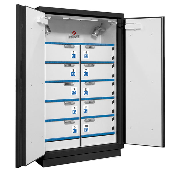 Ecosafe 2-türiger Schrank mit Fächern zur Lagerung von Lithiumbatterien