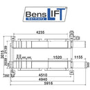 Benslift 4 Säulen Hebebühne