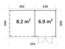 Palmako Ella 6,9+8,2 m2