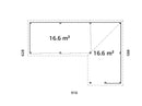 Palmako Pavillon Lenna 33,2 m² Set 420 Slide aus Holz, 28 mm