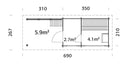 Palmako Sanna 6,8+5,9 m2