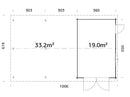 Palmako Roger 19,0+33,2 m2 mit Holztor