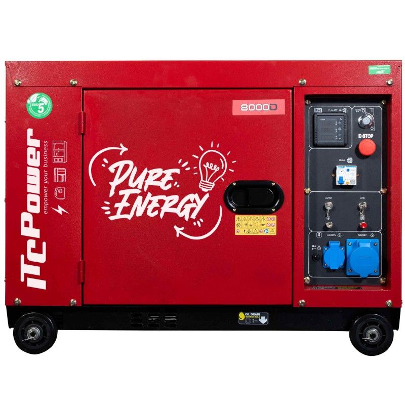 ITC POWER Stromerzeuger Stromaggregat Diesel 6300 Watt 8000D