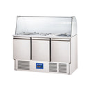 Stalgast Starline Saladette with glass top, 3-door, GN 1/1, capacity 16x GN1/4