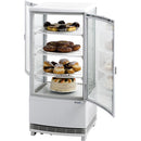 Stalgast fan-assisted cooled countertop refrigerated display case with two doors
