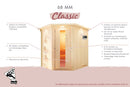 Karibu Innensauna "Sauna Marla 1" 4 Personen 9 kW Bio-Kombi Ofen + Steuergerät HUUM WIFI