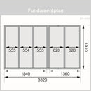 Karibu Gartensauna "Saunahaus Joost 1 mit Vorraum Terragrau/ 9kW Bio-Ofen + HUUM WIFI Steuergerät Sparset" 4 Personen