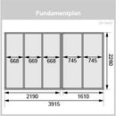 Karibu Gartensauna "Saunahaus Joost 3 mit Vorraum Terragrau/ 9kW Bio-Ofen + HUUM WIFI Steuergerät Sparset" 5 Personen