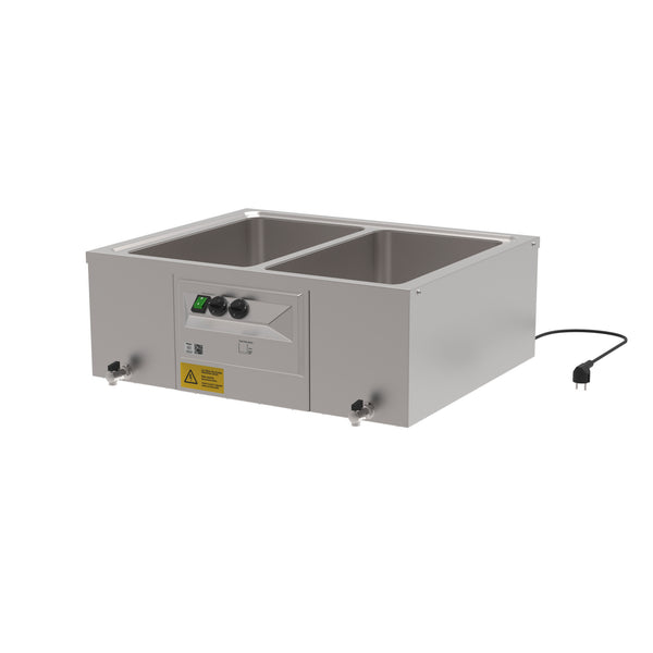 Rieber tabletop bain-marie 2x1/1 with drain tap