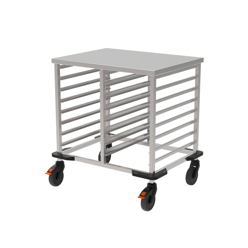 Chariot à étagères GN Rieber 2x1/1 bas. - pare-chocs d'angle