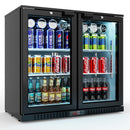 Stalgast Bar Display Cooler, two hinged doors, 900x530x835 mm (WxDxH), black