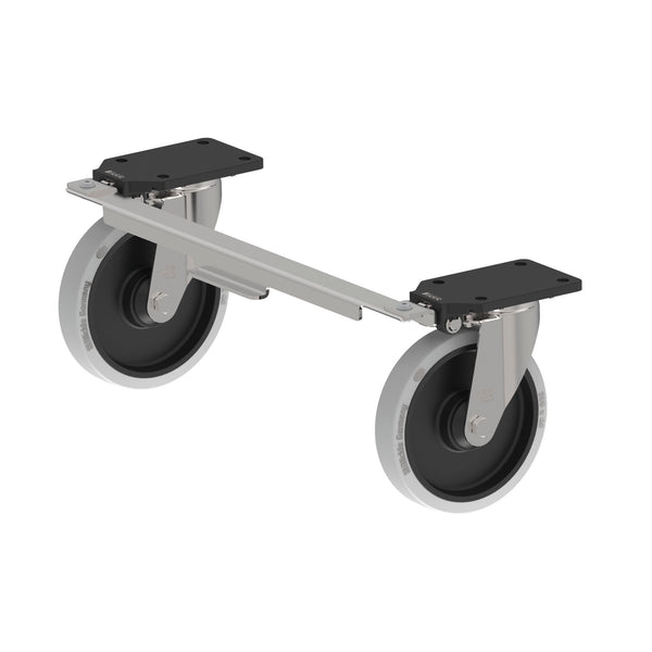 Rieber set of swivel castors with central locking