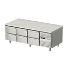 Stalgast undercounter refrigerated worktable with six GN 1/1 drawers, 1600x700x600 mm (WxDxH)