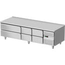 Stalgast undercounter refrigerated worktable with six drawers, GN1/1 and GN 2/1, 2000x700x600 mm (WxDxH)