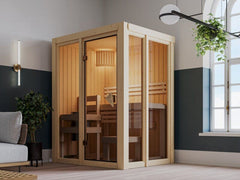 Karibu Sauna Irava 1 - inkl. 3,6 kW Ofen integr. Steuerung – Vorschau 3