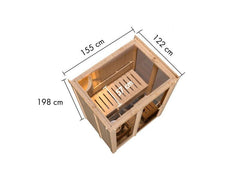 Karibu Sauna Irava 1 - inkl. 3,6 kW Ofen integr. Steuerung – Vorschau 4
