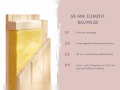 Karibu Sauna Irava 1 - inkl. 3,6 kW Ofen integr. Steuerung – Vorschau 9