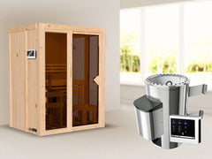 Karibu Sauna Irava 1 - inkl. 3,6 kW Ofen ext. Steuerung – Vorschau 1
