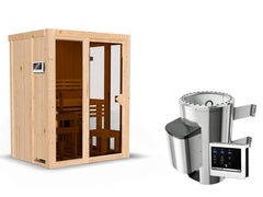 Karibu Sauna Irava 1 - inkl. 3,6 kW Ofen ext. Steuerung – Vorschau 2