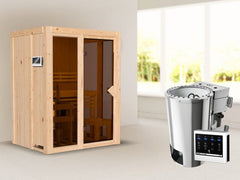 Karibu Sauna Irava 1 - inkl. 3,6 kW Bioofen ext. Steuerung – Vorschau 1