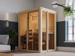 Karibu Sauna Irava 1 - inkl. 3,6 kW Bioofen ext. Steuerung – Vorschau 3