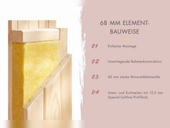 Karibu Sauna Irava 1 - inkl. 3,6 kW Bioofen ext. Steuerung – Vorschau 9