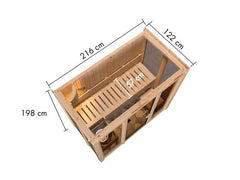 Karibu Sauna Irava 2 inkl. 3,6 kW Ofen integr. Steuerung – Vorschau 4