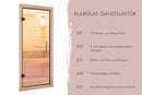 Karibu Gartensauna "Saunahaus Miramar" 5 Personen 9 kW Ofen (finnisch) + Steuergerät HUUM WIFI