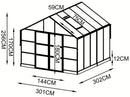 StarLine Gewächshaus Modell FloraNova 9.10 m²