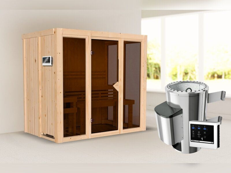Karibu Sauna Irava 3 inkl. 3,6 kW Ofen ext. Steuerung
