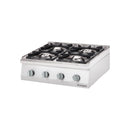Stalgast gas hob as a tabletop unit, series 700 ND - G20, 4 burners (3.5+5+2x7)