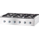 Stalgast gas hob as a table unit series 700 ND - G20, 6 burners (3.5+2x5+2x7+9)