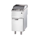Stalgast gas lava stone grill as a freestanding unit, series 700 ND with S-grate, 400x700x850 mm