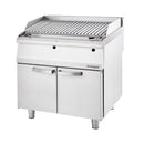 Stalgast Gas-Lavastein-Grill als Standgerät, Serie 700 ND mit V-Rost, 800x700x850 mm